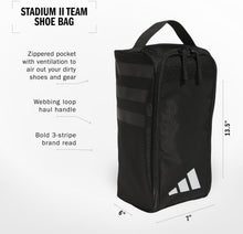 Load image into Gallery viewer, adidas Stadium II Team Shoe Bag Black 5159488