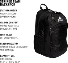 Load image into Gallery viewer, adidas Striker II Team Backpack Black/White 5142808