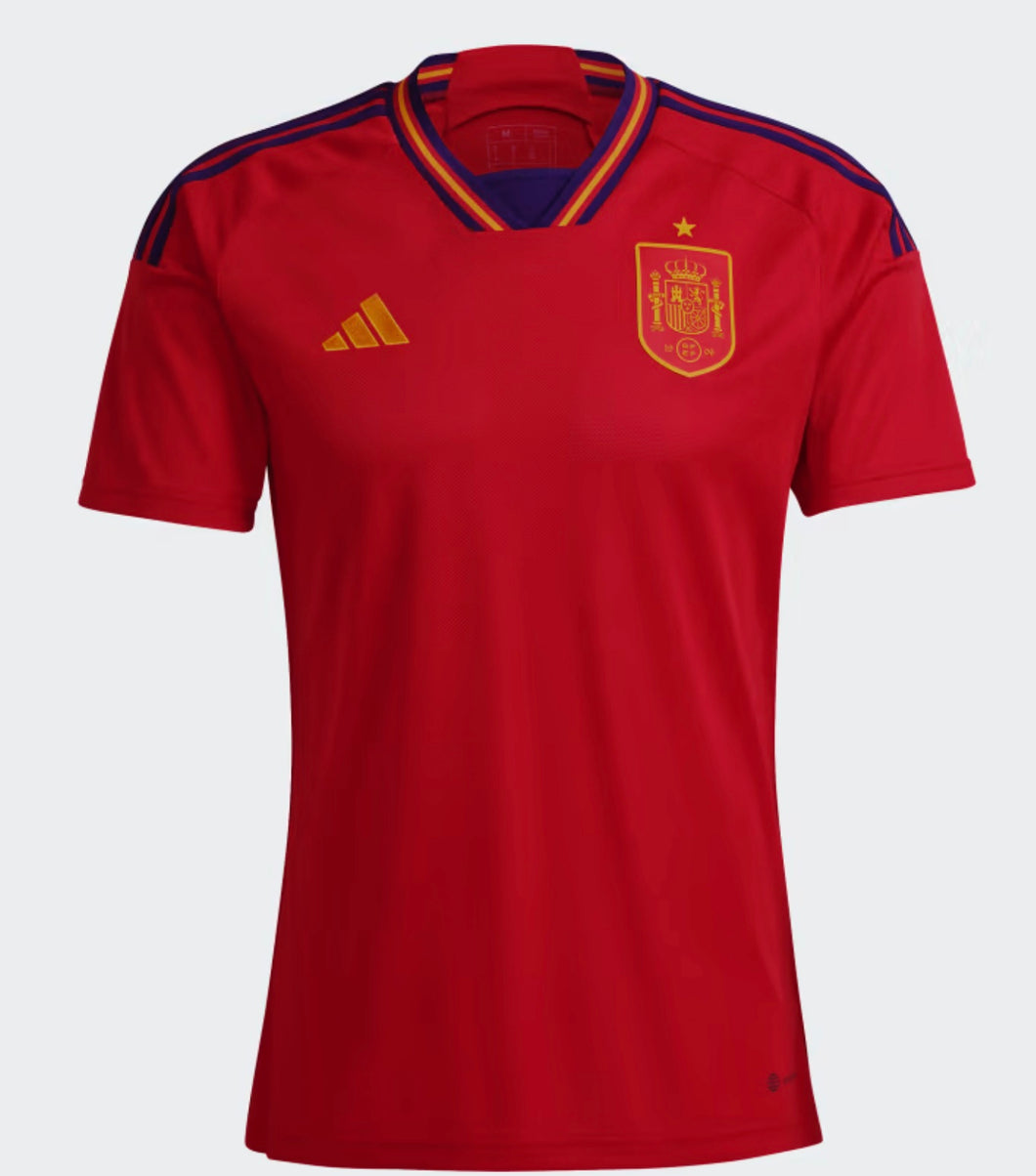 adidas Spain 22 Home Youth Jersey HL1970 Red/Navy