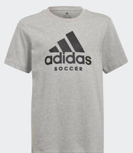 Load image into Gallery viewer, adidas Youth Soccer G Tee HA0921 Grey/Black