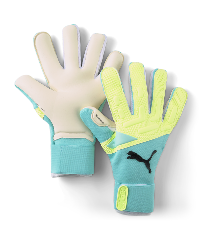 Puma Future Pro Hybrid GoalKeeper Gloves 041842 02 ELECTRIC PEPPERMINT-FAST YELLOW
