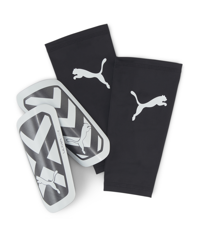 Puma Ultra Light Sleeve Shin Guard 030873 03 BLACK/WHITE