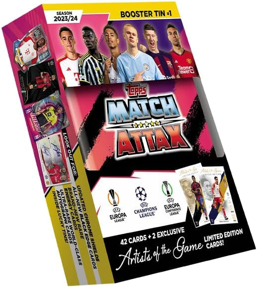 match attax booster box Topps 2023/24 Match Attax Booster Tin Card Pack – Soccer Zone