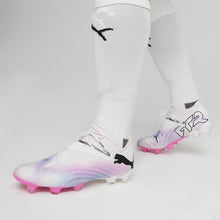 Load image into Gallery viewer, PUMA Future 7 Ultimate FG/AG Adult Soccer Cleats 107599 01 WHITE/PINK/BLUE