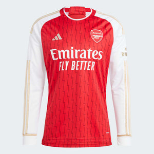 adidas Arsenal Home Long Sleeve Adult Jersey 2023/24 HZ2085 Better Scarlet/White