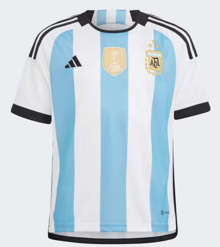 adidas Argentina 22 Winners Youth Home Jersey IB3595 White/Light Blue