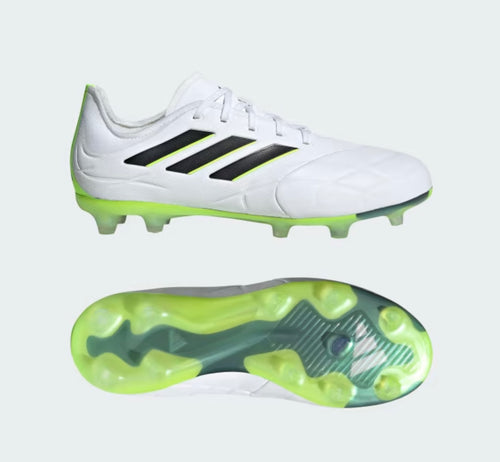 adidas Copa Pure.1 Firm Ground Junior Cleats HQ8981 White/Black/Green