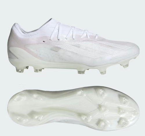 adidas X CrazyFast.1 Firm Ground Soccer Cleats GY7418 White/White