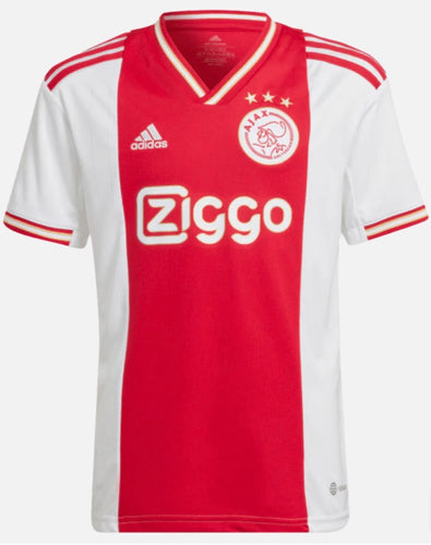 adidas Youth Ajax Amsterdam 22/23 Home Jersey H58236 White/Red