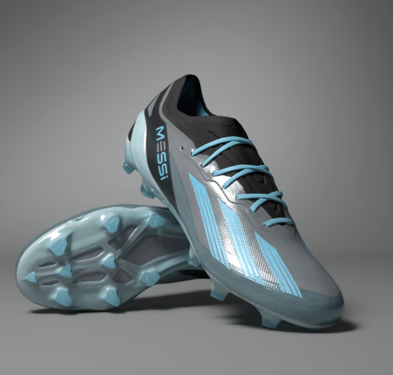 adidas X CrazyFast Messi.1 Firm Ground Soccer Cleats IE4079 Silver Blu Soccer Zone