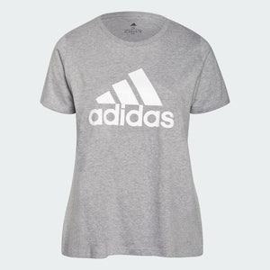 adidas Essentials Logo Womens Plus Size Tee H07813 Grey