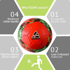 Vizari Toledo Soccer Ball-Red/Green VZBL91794