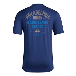 adidas Philadelphia Union Adult Navy Short Sleeve AEROREADY Local Stoic T-Shirt IN8838