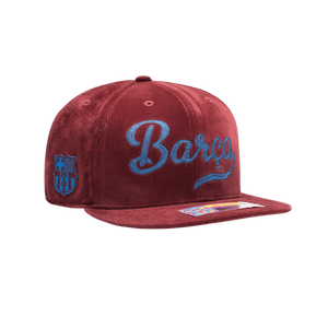 Fan Ink Barcelona Plush Snapback Hat - Crimson FCB-2091-5546