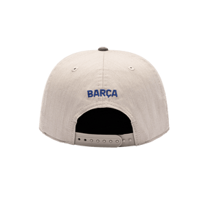 Fan Ink FC Barcelona Queens Snapback Hat FCB-2093-5489 TAN
