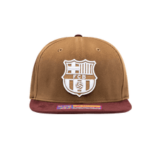Load image into Gallery viewer, Fan Ink FC Barcelona “Cognac” SnapBack Hat FCB-2093-5611