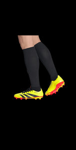 adidas Predator League Sock Firm Ground Adult Soccer Cleat IG7773 Yellow/Black/Solar Red