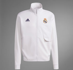 Adidas Real Madrid CF Anthem Jacket HY0643 WHITE