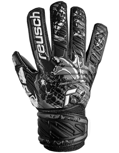 Reusch Attrakt Solid Finger Support Junior Goalkeeper Gloves 5372510 7700 BLACK/WHITE