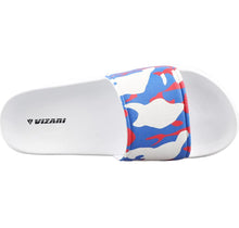 Load image into Gallery viewer, Vizari Camo SS Slide VZSS10014 WHITE/BLUE/RED