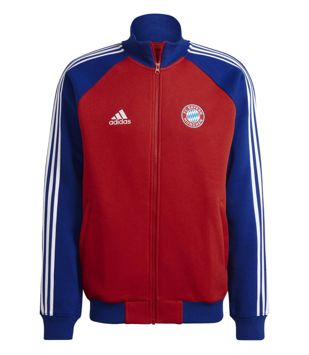 adidas FC Bayern Munich 21/22 Anthem Jacket H67174 RED/BLUE