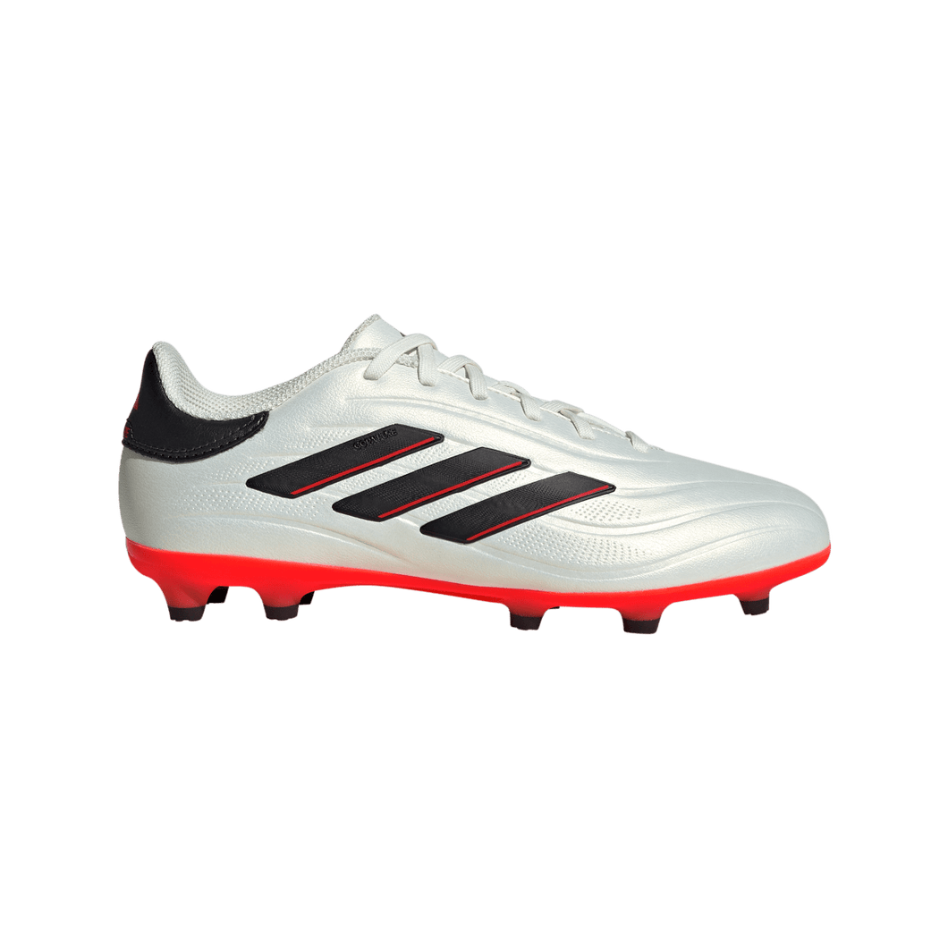 adidas Copa Pure II League Firm Ground Junior Soccer Cleats IE4987 Ivory/Core Black/Solar Red