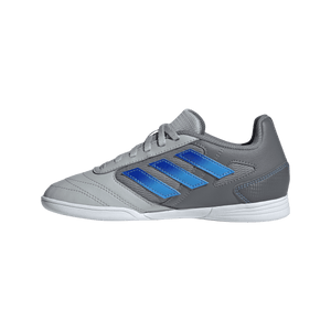 adidas Super SALA II Junior Indoor Soccer Shoes IE7560 Grey Two/Lucid Blue/Blue Burst