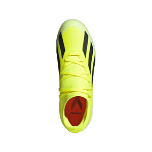Adidas X Crazyfast League Indoor Youth Soccer Shoe IF0685 Yellow / White
