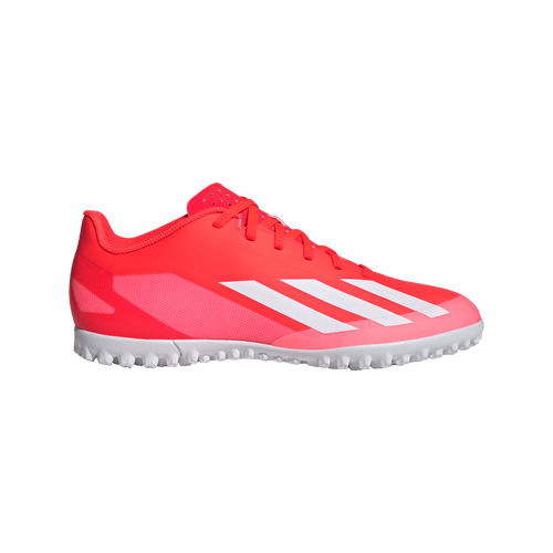 adidas X Crazyfast Club Turf Adult Soccer Shoes IF0724 Solar Red/White/Yellow