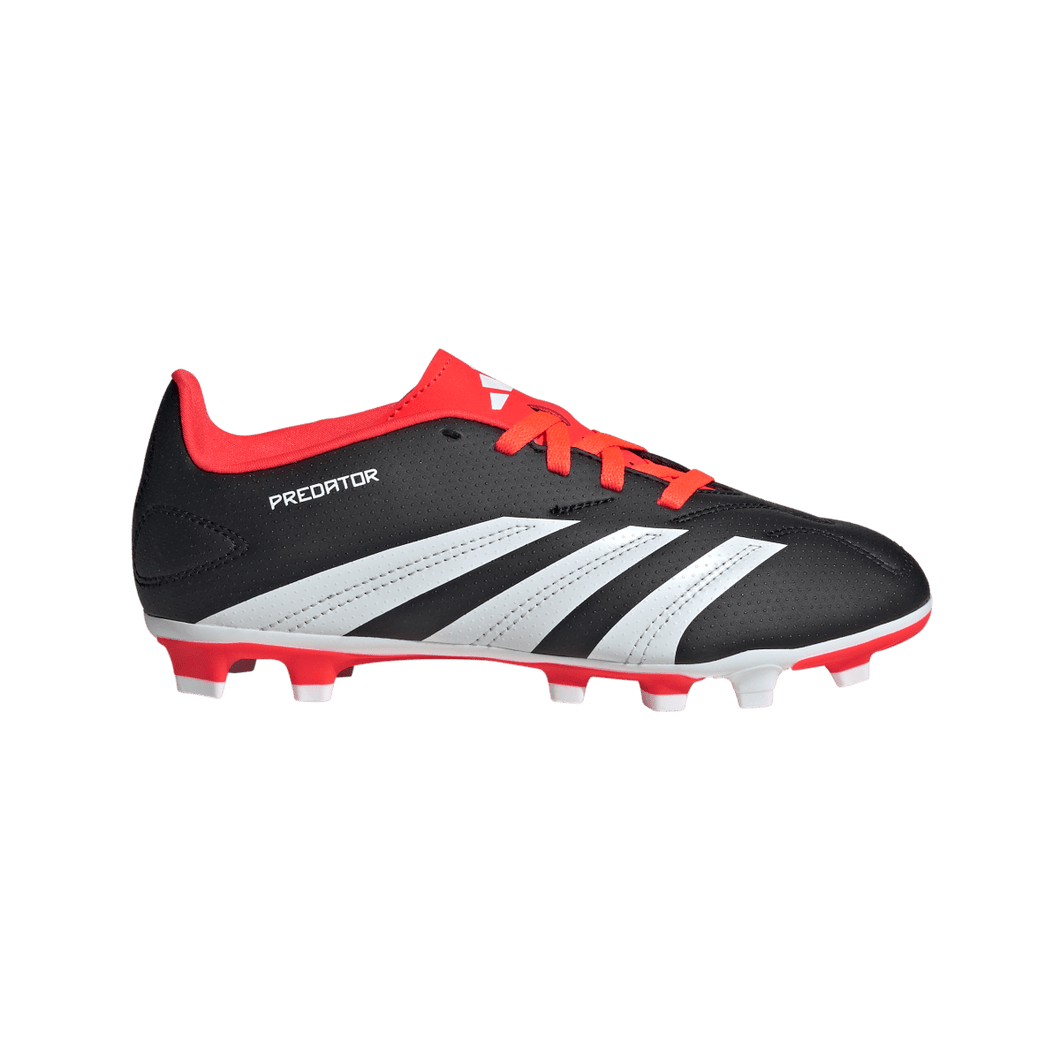 Adidas Predator Club Flexible Ground Junior Soccer Cleat IG5429 Black/White/Solar Red