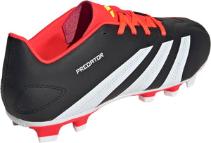 Adidas Predator Club Flexible Ground Adult Soccer Cleats IG7760 Black/Solar Red/White