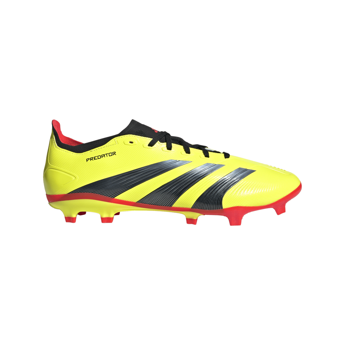 adidas Predator League Firm Ground Adult Soccer Cleats IG7761 Yellow/Black/Solar Red 12