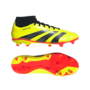 adidas Predator League Sock Firm Ground Junior Soccer Cleat IG7773 Yellow/Black/Solar Red