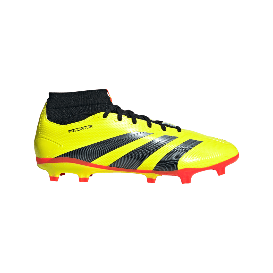 adidas Predator League Sock Firm Ground Junior Soccer Cleat IG7773 Yellow/Black/Solar Red