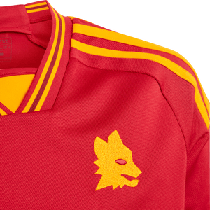 adidas AS Roma Home Youth Replica Jersey 2023/24 IK7160 Victory Red/Yellow