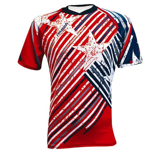Reusch Patriot II Profit Short Sleeve Goalkeeper Jersey 3812302 RED/WHITE/BLUE
