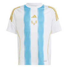 Load image into Gallery viewer, adidas Pitch 2 Messi Kids Training Jersey IS6470 White/Semi Blue Burst
