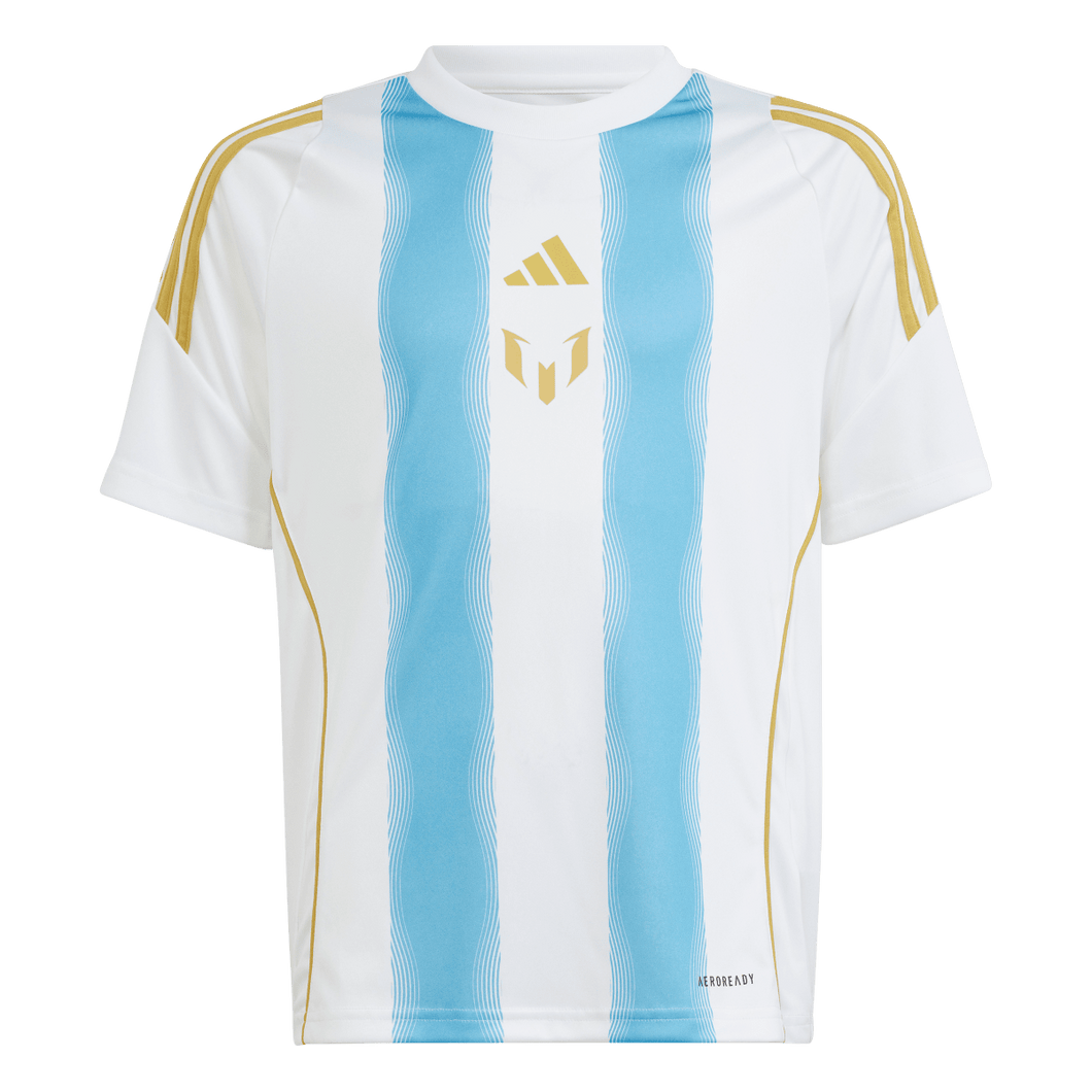 adidas Pitch 2 Messi Kids Training Jersey IS6470 White/Semi Blue Burst