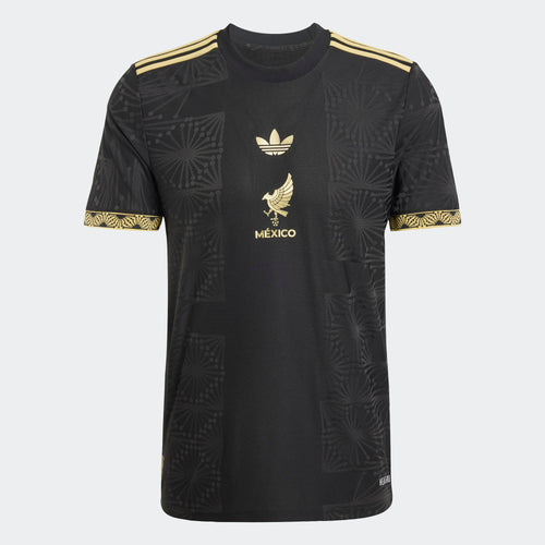 adidas Mexico FMF 25 Gold Soccer Jersey JF2639