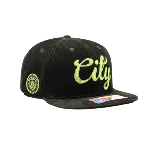 Fan Ink Manchester City Plush Snapback Hat - Black MAN-2091-5546