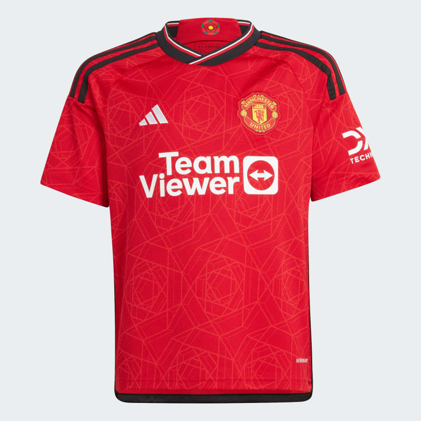 adidas Manchester United FC Home Juniors Replica Jersey 2023/24 IP1736 RED/BLACK