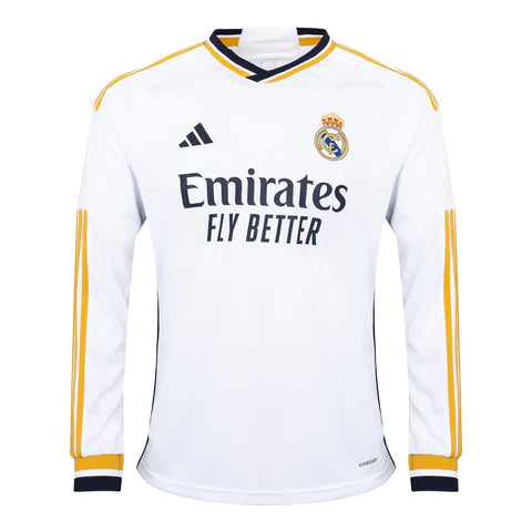 Adidas Real Madrid CF Adult Long Sleeve Home Replica Jersey 23/24 IB00 –  Soccer Zone