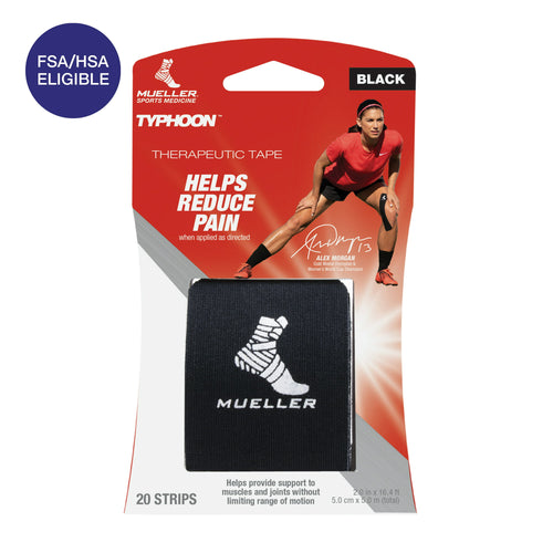 Mueller Typhoon Kinesiology Therapeutic Tape BLACK