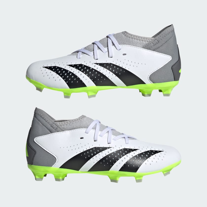 adidas Predator Accuracy.3 FG Junior Firm Ground Soccer Cleats White/Black / 3.5