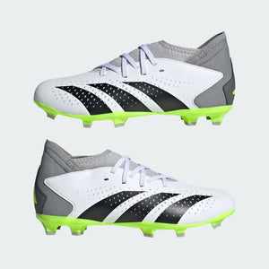 adidas Predator Accuracy.3 Firm Ground Juniors Soccer Cleats IE9504 Cloud White/Black/Lucid Lemon