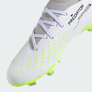 adidas Predator Accuracy.3 Firm Ground Juniors Soccer Cleats IE9504 Cloud White/Black/Lucid Lemon