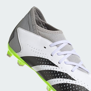 adidas Predator Accuracy.3 Firm Ground Juniors Soccer Cleats IE9504 Cloud White/Black/Lucid Lemon