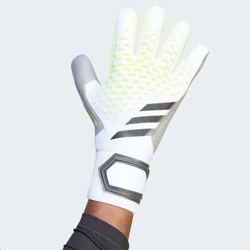 adidas Predator Competition Soccer Goalkeeper Gloves IA0881 White/Lucid Lemon/Black