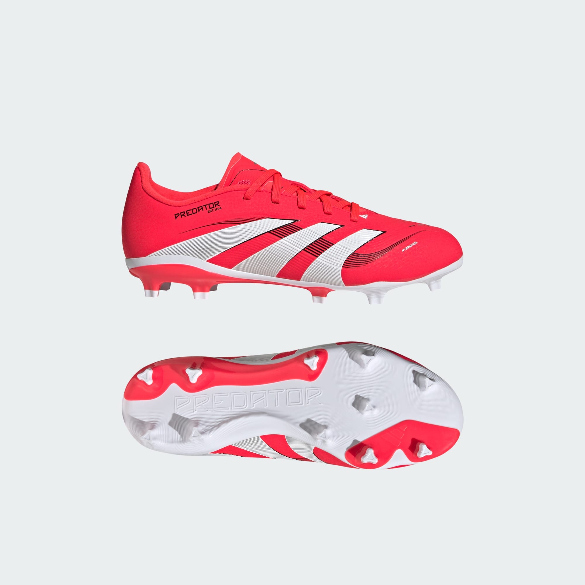 adidas Predator League Kids' FG Soccer Cleats, Size 3, Red/White