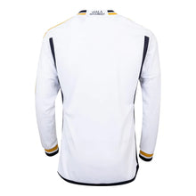 Load image into Gallery viewer, Adidas Real Madrid CF Adult Long Sleeve Home Replica Jersey 23/24 IB0018 WHITE/BLACK/GOLD